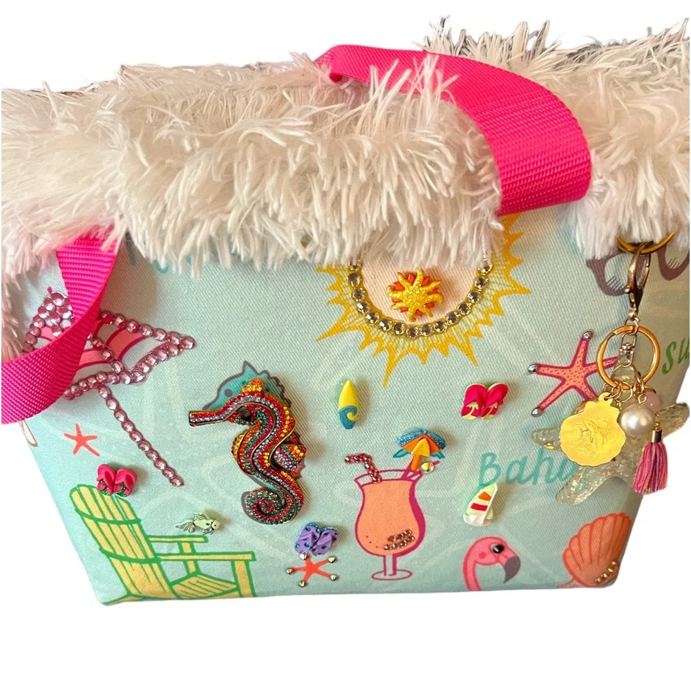 Tropical “Aloha Me To Paradise” 🌴🌺 High End Dog Carrier Purse ONE OF A KIND